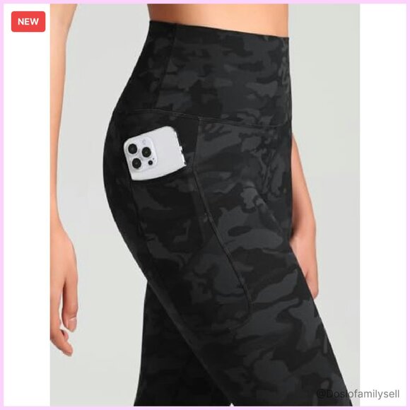 High Waisted Workout Leggings with Pockets 7/8 Length Squat Proof - Picture 6 of 8